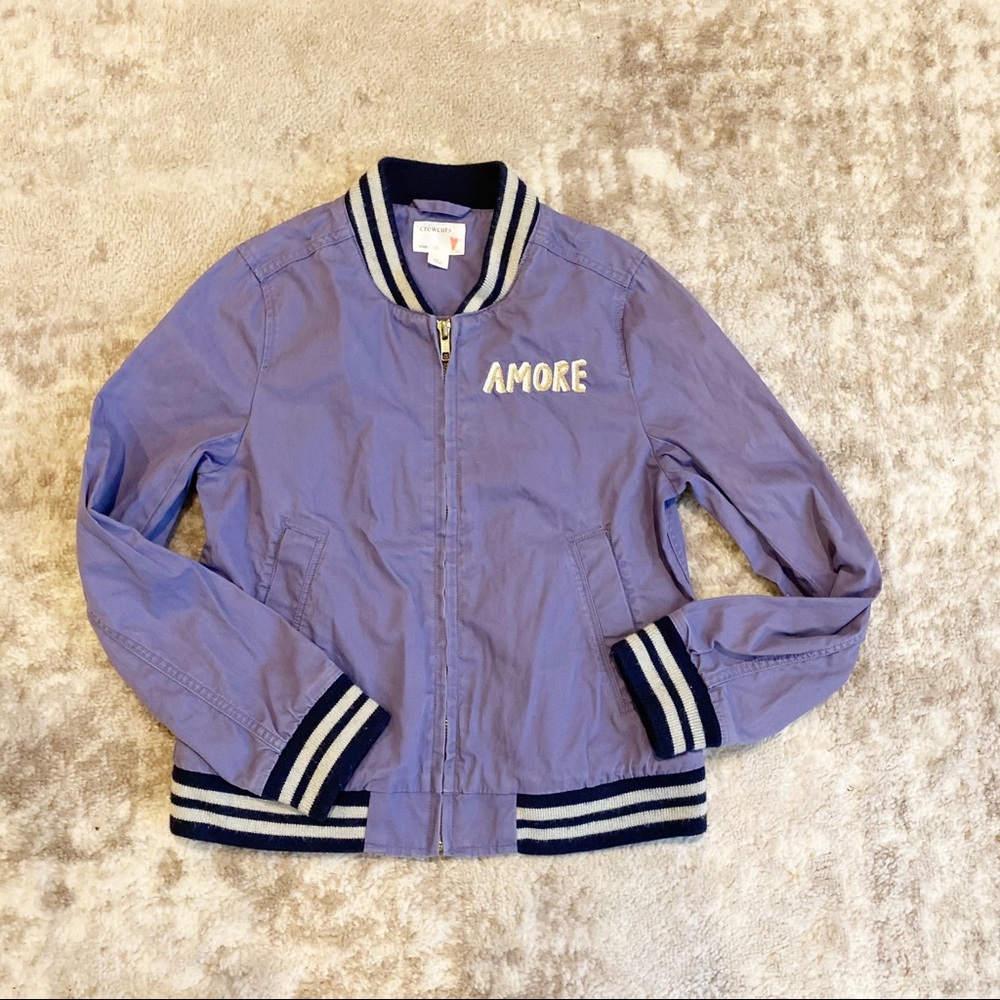 J. Crew Crewcuts Girls' Bomber Jacket Amore Size10